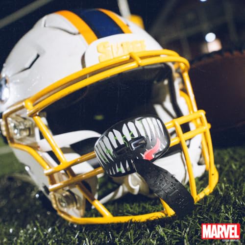 Venom Lip Guard - Breathable Mouth Guard with Detachable Strap for Football & Lacrosse