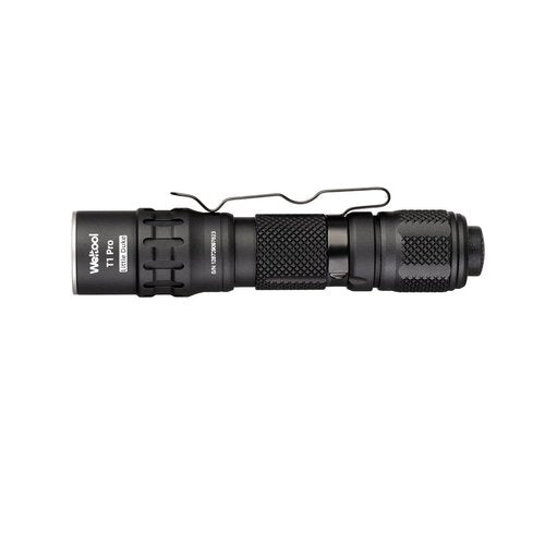 Weltool T1 Pro Mini Flashlight with Pocket Clip,Throwing Distance 313 Meters, 24,500 Candela for EDC,Hiking,Camping,Emergency Lighting (Black)