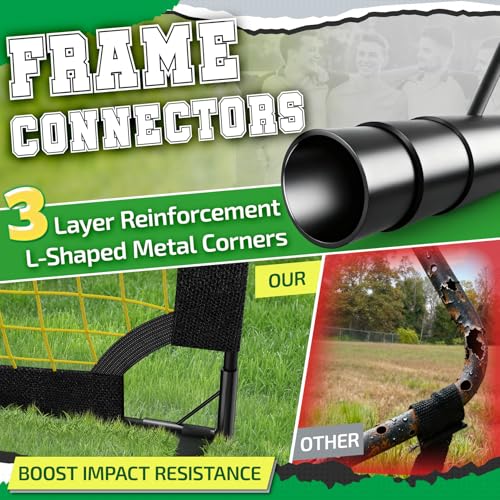 Happy Jump 5x3.6 ft Portable Soccer Goal for Youth Training - Collapsible & Weatherproof