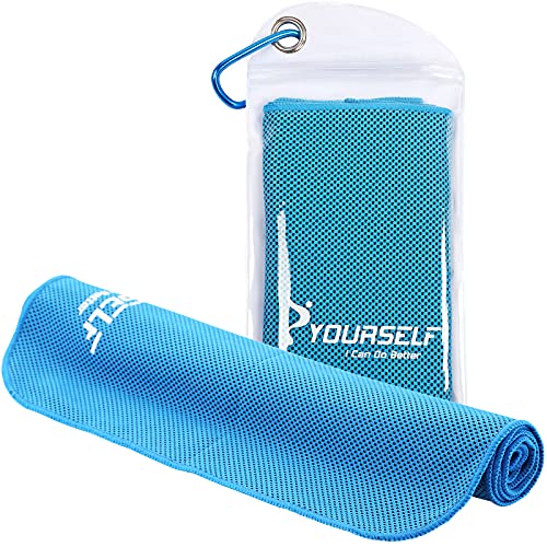 Cooling Towel for Neck - Instant Relief Ice Towel 40" x 12" - Blue