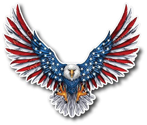 Pack of 2 American Eagle Vinyl Stickers - Durable, UV Protected