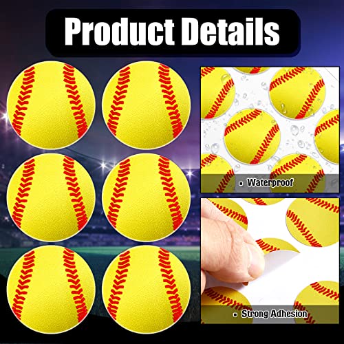 Baseball & Softball Helmet Decals 200 Pcs Yellow for Softball & Baseball - Easy Stick Removable