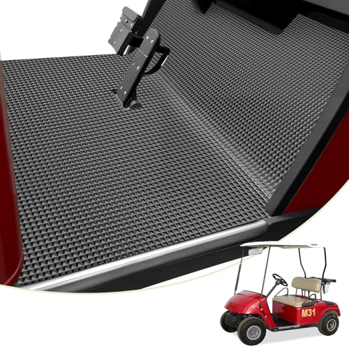 Tecoom Golf Cart Floor Mats - Custom Fit for Yamaha G22 (2009-2013) Black / EZGO TXT Compatible
