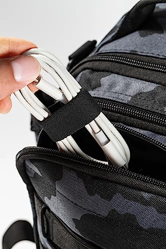 6-Pack Elastic Nylon Tactical Belt Loop Keeper - Black