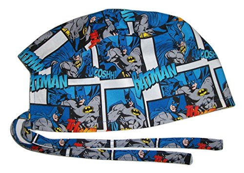 Superhero Scrub Hat - Red Cotton Fabric Cap