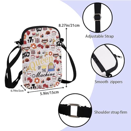 ZJXHPO Casino Cross Body Bag Gambling Lover Gift Queen Of The Machine