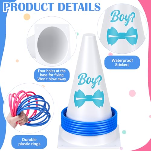Leitee Gender Reveal Ring Toss Game Set Pink & Blue Party Supplies