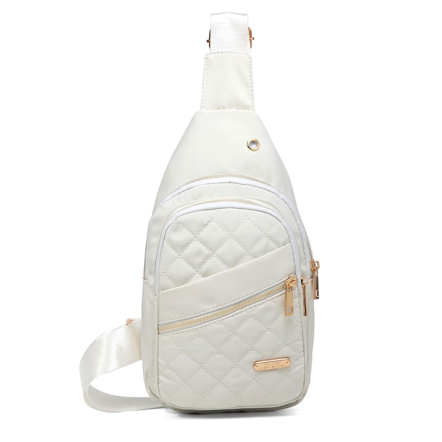 AOSTIHOT Small Sling Backpack Crossbody Sling Bag for Women, Casual Chest Daypack Cross Body for Travel Running Hiking Beige