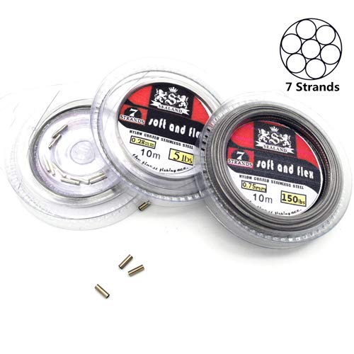 32.8ft Stainless Steel Leader Wire - 5 lbs Nylon Coated