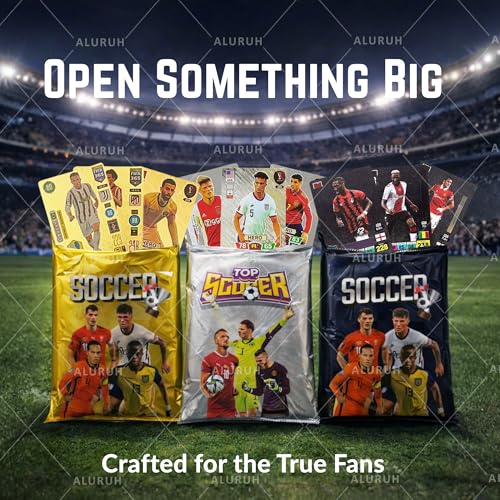 33 Unique Soccer Player Trading Cards - 3 Mystery Packs