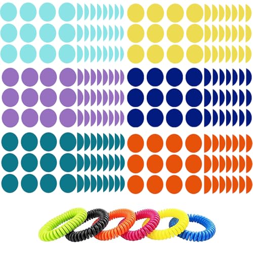 BuggyBands Mosquito Repellent Stickers 360 Pack + 6 Bracelets – Natural Plant-Based Insect Protection