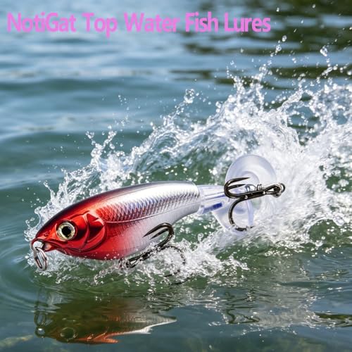 Top Water Fishing Lures with 3D Eyes - 5pcs Bass Bait