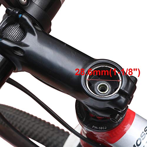 1 1/8 Inch Headset Spacer Set with Top Cap & Star Nut - Black