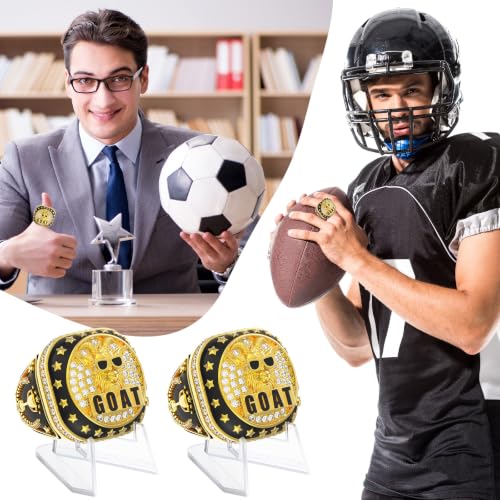 Championship Rings Bulk with Holder - 6 Goat Design