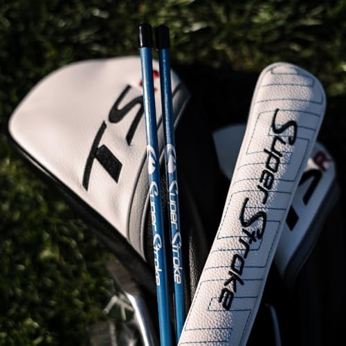 SuperStroke Golf Alignment Sticks 45" Fiberglass Rods, Full Swing Training Aid Kit, Help's with Posture Correction and Shot Accuracy, Blue (Set of 2)