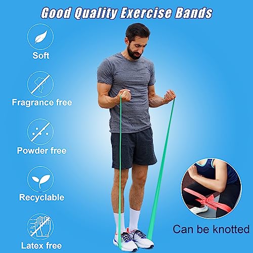 Resistance Bands Set for Physical Therapy and Yoga - 5 Levels