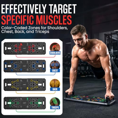 25-in-1 Portable Push Up Board Gym Kit with Resistance Bands
