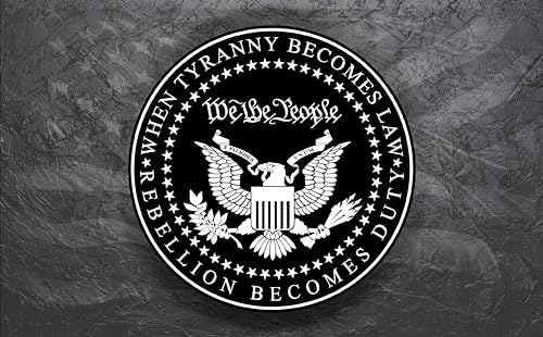 We The People American Flag Vinyl Sticker Decal - 3" Two Pack