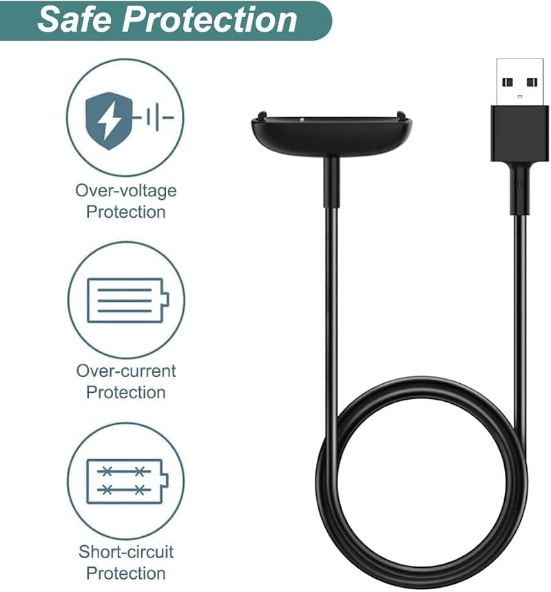 USB Charging Cable for Fitbit Inspire 3 - 3.3ft Replacement Cord