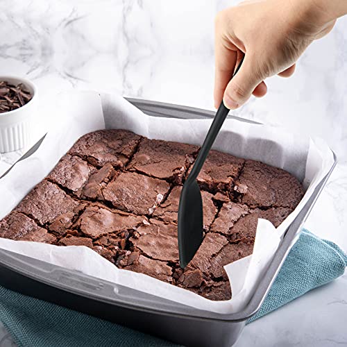 Mini Silicone Brownie Spatula Set - 2 Pieces, Black