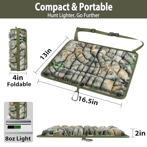 ANGAR Hunting Seat Cushions, Silent Memory Foam Camouflage Tree Stand Pad - Variation 1