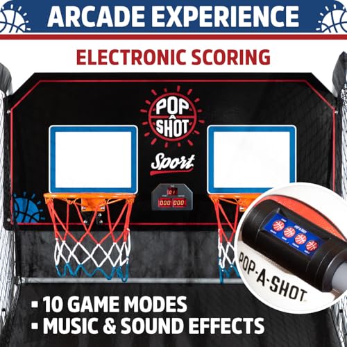 Dual Shot Sport Arcade Basketball Game - Black and Blue