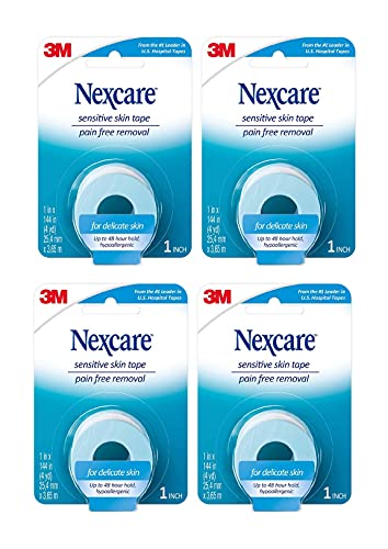 3M Nexcare Sensitive Skin Low Trauma Medical Tape - Pack of 4