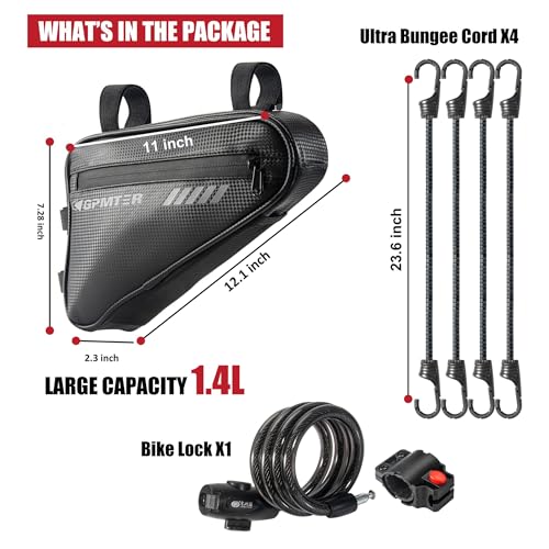 GPMTER Triangle Bike Frame Storage Bag for Mountain, Road & Cycling Bikes