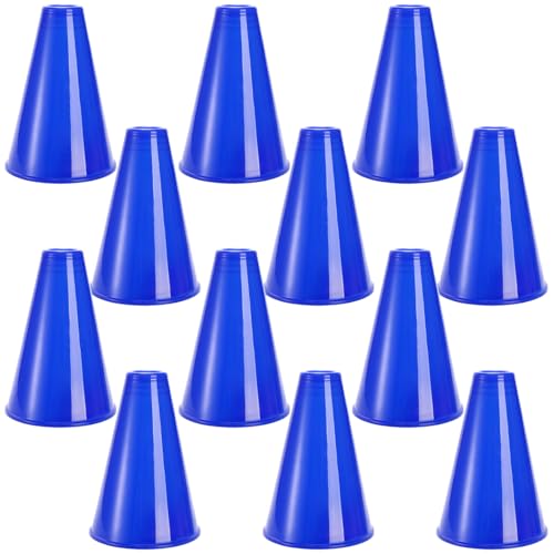 12 Pack Blue Cheer Megaphones - Party Noisemakers for Events