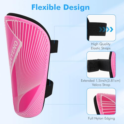 Kids Soccer Shin Guards Lightweight Breathable Protective Pads for Children Teens