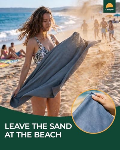 Quick Dry Microfiber Towel - Ultra Compact Navy Blue 48''x24''