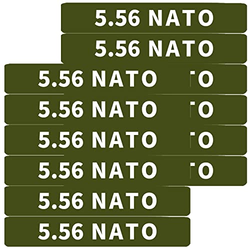 12 Pack 5.56 NATO Magazine Marking Bands - Army Green & White