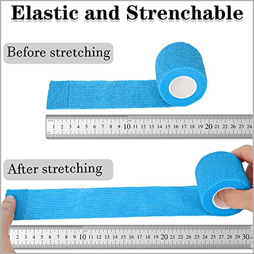 8-Pack 2" x 5 Yards Self-Adhesive Cohesive Bandage Wrap - Blue