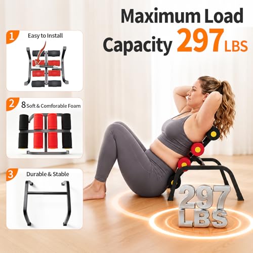 Mini Inversion Table for Back Pain Relief - Red