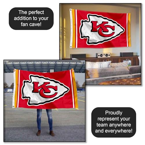 Kansas City Chiefs 3x5 Flag - Durable Polyester with Grommets