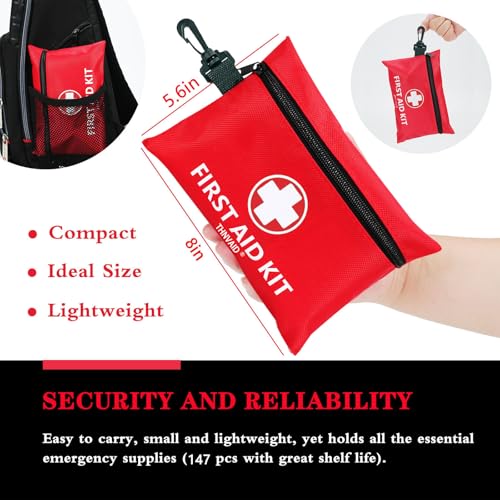 147-Piece Mini First Aid Kit for Travel, Camping & Home
