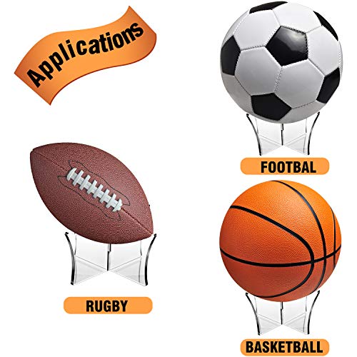 3-Piece Acrylic Basketball & Sports Ball Display Stand Set