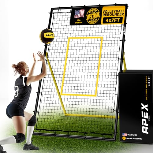 Volleyball Rebounder Net - Adjustable 7x4 ft Training Equipment
