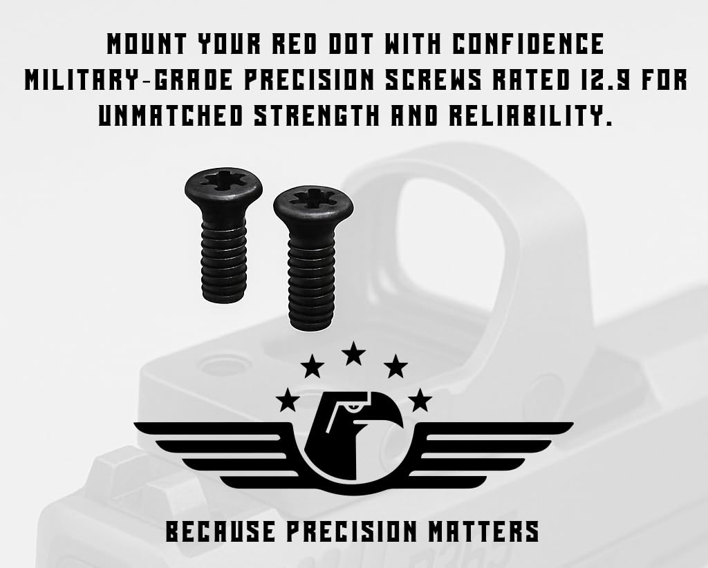 Eagle Precision Red Dot Mega Pack | 48 Pcs of M3, M4#6-32 Screws: 6mm, 8mm, 10mm 12mm for Precision Tools, Plates, and Red Dot Mounts | Includes Oval & Dome Head Torx Heads.