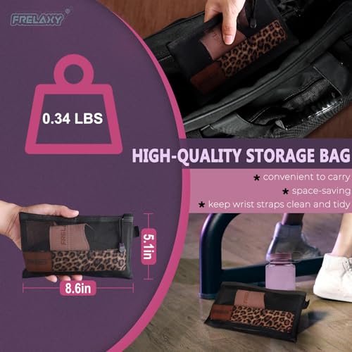 Weight Lifting Wrist Straps - Ergonomic Support, Black/Leopard
