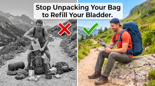 Hydration Bladder Adapter for Sawyer Squeeze Water Filters – 2 Pack, Leak-Free Quick Connect for Backpacking & Hiking