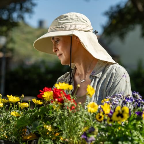 Mission Bronze Green One Size UPF 50 Sun Hat for Men Women - Wide Brim Outdoor Sun Protection