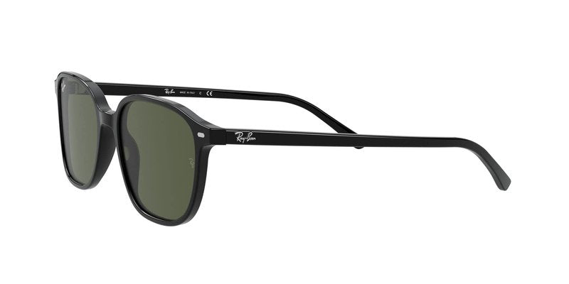 Ray-Ban Unisex RB2193 Leonard Square Sunglasses, Black/G-15 Green, 55 mm