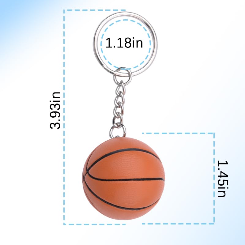 Basketball Keychain Gift for Coaches - Sports Keyring Accessory