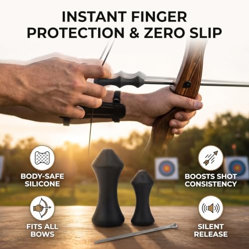 Soft Silicone Archery Bowstring Finger Rollers - 2 Pcs