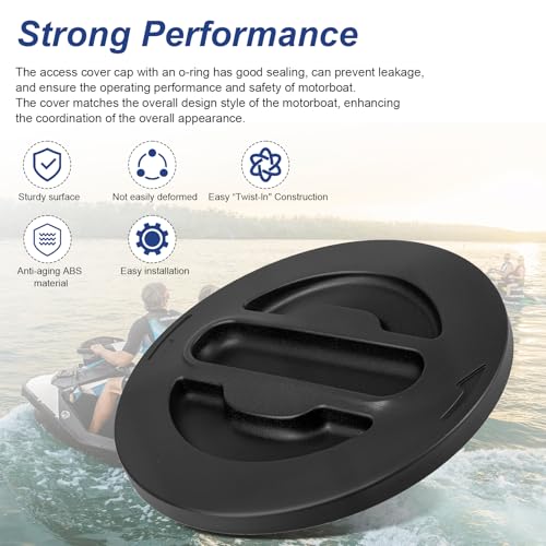 LEWEREST 2 Pack Sea-Doo Access Cap Assembly with O-Rings for GTX RXT RXP WAKE FISH PRO