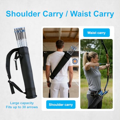 Adjustable Archery Quiver - Lightweight Back Hip Arrow Holder for Target Practice & Hunting