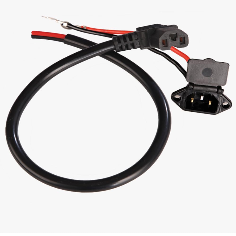 YUYUEMI Charging Socket for E-Bike Battery Charger with Universal Three Hole 12AWG Electric Vehicle Connector Plug Electric Scooter Charging Port