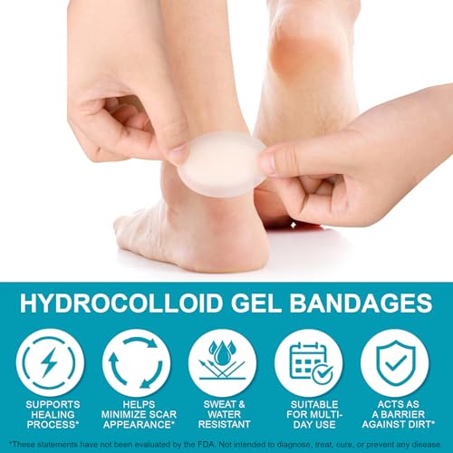 60pcs Hydrocolloid Blister Bandages - Waterproof & Adhesive