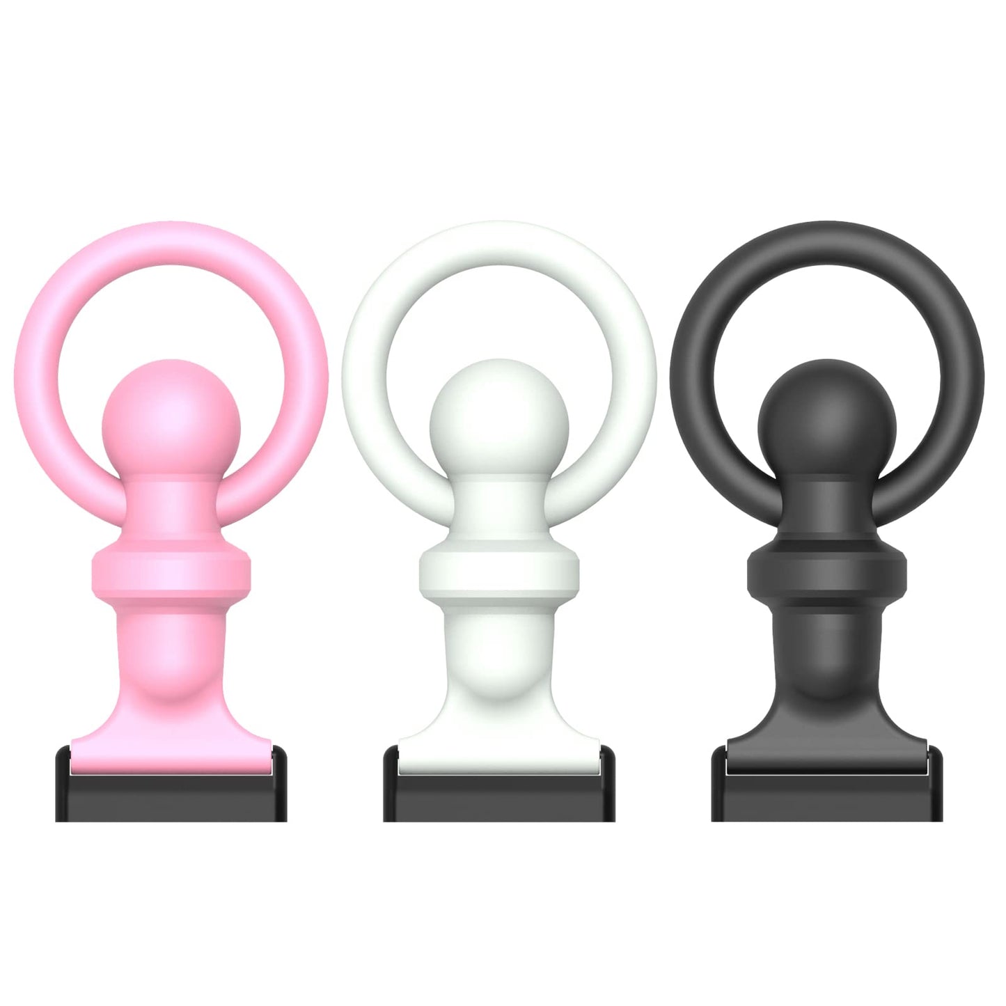 Pocket Band Fob,Compatible with Fitbit Versa 4/Versa 3/Fitbit Sense 2/Sense Watch Holder Clasp Adapter Connector Nurse Silicone Pin Fob Portable (Pink/White/Black)
